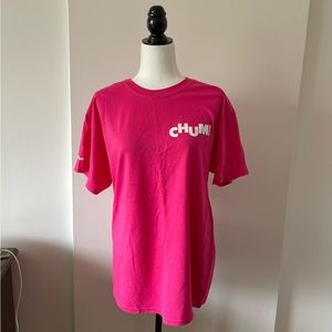 New 104.5 CHUM FM Toronto hot Pink T shirt NWOT Barbiecore Barbie pink